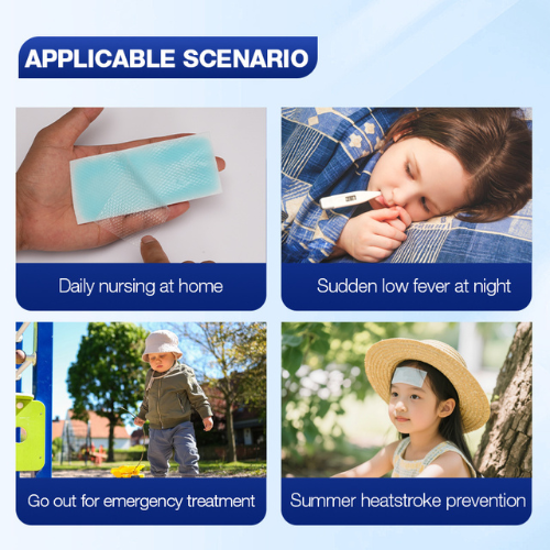 Parches De Gel Para Bajar La Fiebre y Aliviar Migrañas Pack x 6