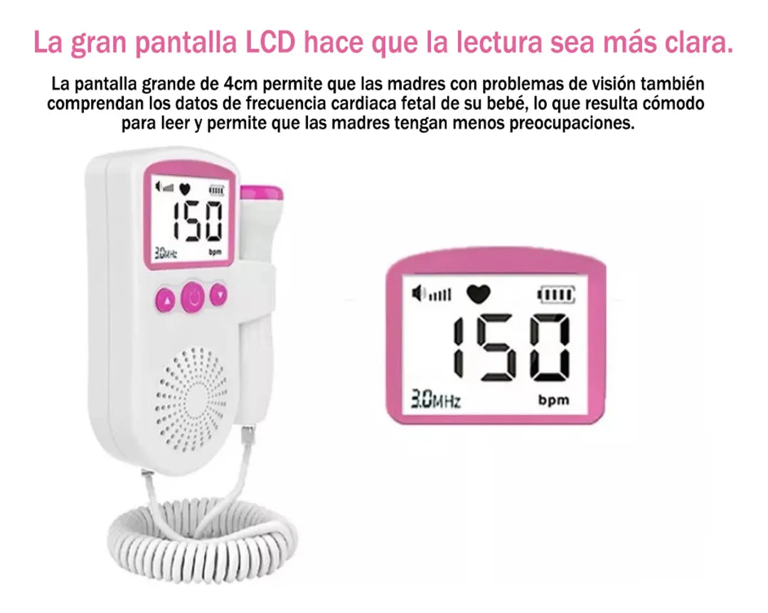 MONITOR FETAL DOPPLER LATIDOS DE CORAZON BEBE