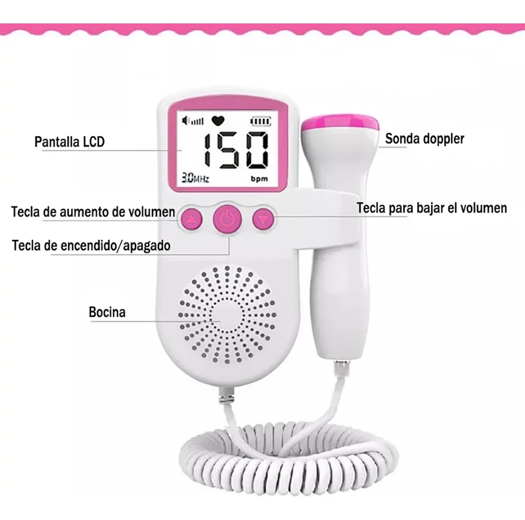 MONITOR FETAL DOPPLER LATIDOS DE CORAZON BEBE