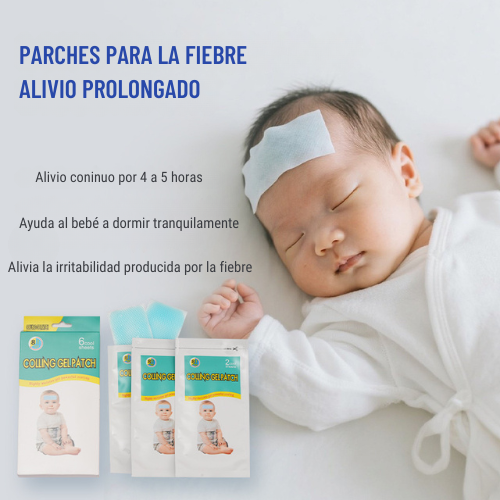Parches De Gel Para Bajar La Fiebre y Aliviar Migrañas Pack x 6